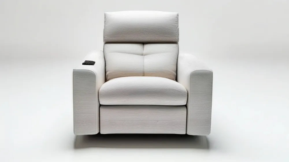 Elektrycznie rozkładany fotel relaksacyjny z tapicerką PU, biały, 90 x 95 x 105 cm